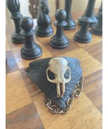Handmade Vulture Culture Rodent Skull Bracelet with Black Leather, Real ... - $45.00