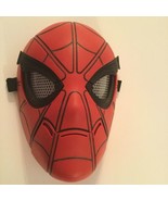 Halloween Spider Man mask Hasbro spider web Marvel adjustable red - £11.01 GBP