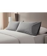 Hotel Style Egyptian Cotton Smooth Sateen Weave Pillowcase Set Mouse Gre... - $15.81