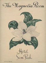 The Magnolia Room Menu Hotel Sam Peck Little Rock Arkansas 1949 - £76.13 GBP