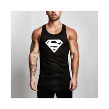 Superman Muscle Tee   Round Neck Sleeveless Tank Top - £15.84 GBP