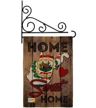 State West Virginia Home Sweet Burlap - Impressions Decorative Metal Fansy Wall  - £26.92 GBP