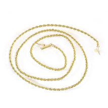 14K Yellow Gold 18 Inch Rope Chain 5.8 Grams - £268.44 GBP