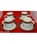 Ikea Karat By Denby Stoneware 4 Coffee Tea Mug Cups Saucers Set Accenten... - £92.27 GBP