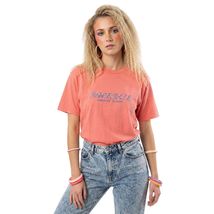 VTG 80s Lifestyles Bucktail Camping Resort Embroidered Tee Coral Soft Co... - $29.65