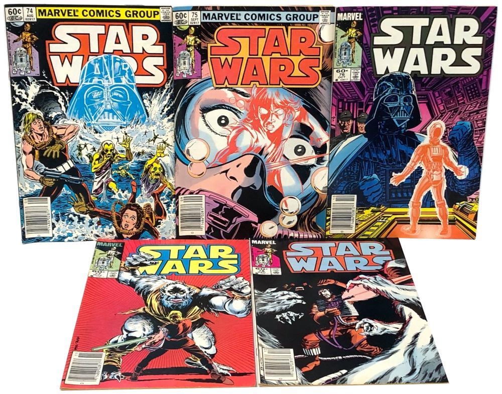 Marvel Comic books Star wars #74-78 377155 - £15.18 GBP