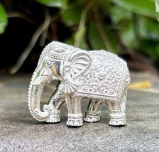 Estatua de ídolo Hathi de elefante sólido religioso hindú de plata 999 60,6... - $167.49