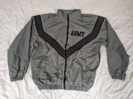 US Army IPFU Jacket Medium Regular Vented Gray Physical Fitness Uniform - $19.79