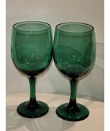 Vtg. Libbey Juniper Premier Emerald Green Water / Wine / Goblet Glasses ... - £13.98 GBP