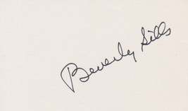 Beverly Sills (d. 2007) Signed Autographed 3x5 Index Card - $19.99
