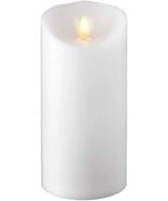 RAZ Imports 3.5&quot;x7.5&quot; LED Moving Flame White Pillar Candle Ivory &amp; White... - $540.94 MXN