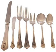 An item in the Antiques category: Antique by Wallace Sterling Silver Flatware Set 8 Service 60 pcs Dinner V mono