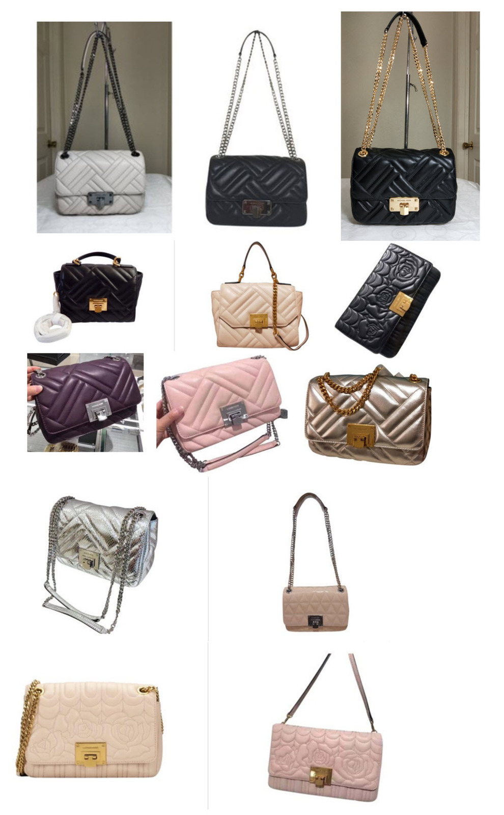 ❤️NWT Michael Kors Peyton Shoulder Bag Flap Quilted Leather Vivianne top Handle  - $103.99 - $119.00