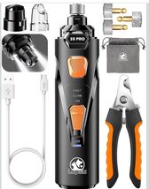 Dog Nail Grinder w/ 2 LED Lights Powerful 2 Speeds Super Quiet Dog Nail ... - $34.53