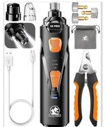 Dog Nail Grinder w/ 2 LED Lights Powerful 2 Speeds Super Quiet Dog Nail ... - $34.53