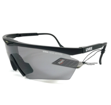 Vintage Uvex Sunglasses Race Across Black Wrap Frames with Gray Lens 85-15-105 - $79.19