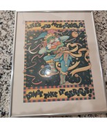 Mary Engelbreit framed art Print Life&#39;s Too Mysterious Jester clown Black - $58.27 CAD