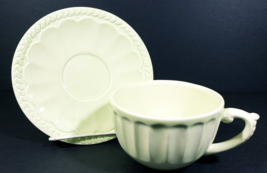American Atelier Athena Mint Green Cup and Saucer Ironstone - $9.49