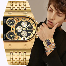 Luxury Men Quartz Watch and Bracelet Set - £62.61 GBP