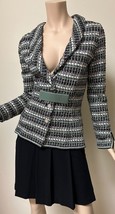 New Chanel Tweed Jacket Cotton Pullover Sweater Size 38 - £2,045.06 GBP