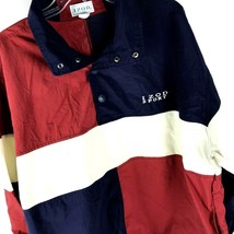 Vtg Jacket Izod Sport Pullover Windbreaker Men&#39;s L Colorblock Nylon Stre... - £23.29 GBP