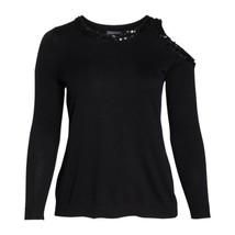 NWT Womens Plus Size 2X Vince Camuto Embellished Collar One Shoulder Sweater - £23.48 GBP