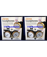 Set of 2 Lightweight Adjustable STEREO HEADPHONES Tablet Phone MP3 Audio... - £11.20 GBP