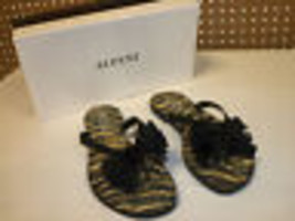 Alfani New Womens Daniella Black 6 M Flip Flops Bow Sandals Shoes - £53.72 GBP