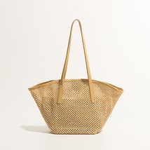 MABULA Summer Beach Casual Straw Bags For Women Plaited Hollow Bucket Totes 2 Pc - £48.46 GBP