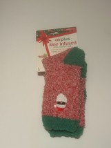Women&#39;s Airplus Aloe Infused Socks Red Green Santa Fuzzy Warm Winter Cre... - £4.68 GBP