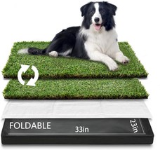 Dog Grass Pad With Foldable Dog Litter Box, Large Liner Base (3323) For Balco - £36.36 GBP