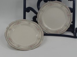 Noritake Ivory China Rothschild 7293 Bread &amp; Butter Plate 8 5/8&quot; Floral Lot of 2 - £12.44 GBP