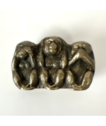 Three Wise Monkeys No See Hear Speak NO Evil Showpiece Brass Paperweight... - €19,63 EUR