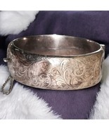 BIRMINGHAM 1935 Sterling Silver Engraved Floral Antique Buckle Bracelet ... - $164.99