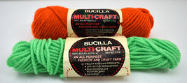 Bucilla Multi-Craft Bulky Acrylic Yarn - 1 Skein Orange + Partial Skein ... - £4.64 GBP