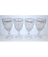 STUNNING SET OF 4 MIKASA CRYSTAL PARK LANE 6 3/8&quot; WINE GLASSES - $54.44