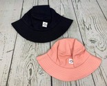 Bucket Hats Summer Travel Beach Sun Hat Outdoor Cap Unisex 2pack Black Pink - $23.75