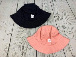 Bucket Hats Summer Travel Beach Sun Hat Outdoor Cap Unisex 2pack Black Pink - £18.59 GBP