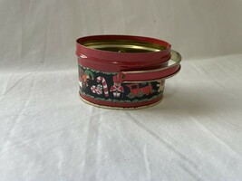 Vintage Small Santa Oval Tin/Bells without Lid Net Wt.2.5 oz - e1006 - $3.17