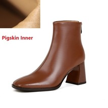 Back Zippers Daily Ankle Boots Spring Autumn Woman Botas French Style Winter Boo - £105.56 GBP