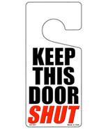 Keep This Door Shut Novelty Metal Door Hanger - £15.14 GBP