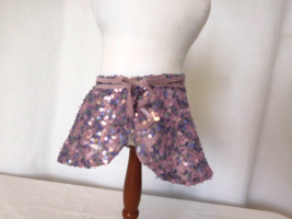 American Girl Doll Isabelle Dance Purple Double Ribbon Bow Sequins Wrap Skirt - £8.59 GBP