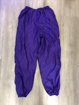 Speedo Vintage Neon Purple Track pants Windbreaker Pants Adult Size M - £28.48 GBP