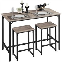 Bar Table Set Dining Room Table Set Counter Height Table With Stools Set Of 2 - £161.48 GBP