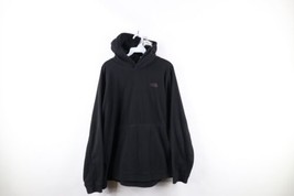 Vintage 90s The North Face Mens Large Faded Spell Out Fleece Hoodie Black USA - £51.38 GBP