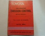 1979 Toyota 4M Moteur Émission Contrôle Service Réparation Shop Manuel O... - $16.04