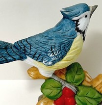 Blue Jay Bird Ceramic Figurine Whitehall Society Vintage 1980-90s 3.25&quot; HGS2F - £15.97 GBP