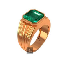 Emerald Quartz Ring, 925 Sterling Silver, Statement Ring, Handmade Ring - £78.95 GBP