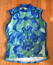 Pearl Izumi Cycling Jersey Men&#39;s Small Full Zip Sleeveless Shirt blue po... - $19.77