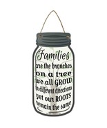 Family Tree Novelty Metal Mason Jar Sign - £14.34 GBP